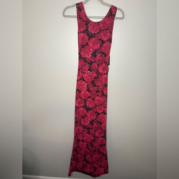 JLUXLABEL PINK FLORAL FRONT AND CENTER MAXI DRESS NWT - Picture 4 of 6